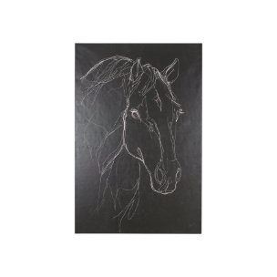Thoroughbred Dark III by Mercana Studio a Hand Embellished Textured Canvas