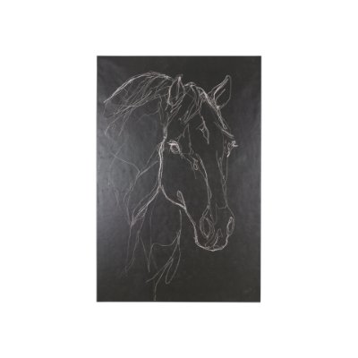 102225-S - Thoroughbred Dark III by Mercana Studio a Hand Embellished Textured Canvas