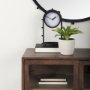69483 - Marian 7.5L x 5.7W x 13.0H Black Studded  Table Clock