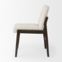 Picture of 69833 - Tahoe Cream Upholstered and Black-Brown Wood Armless Dining Chair 