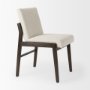 Picture of 69833 - Tahoe Cream Upholstered and Black-Brown Wood Armless Dining Chair 