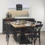 Picture of 69847-AB - Maxton Light Brown Wood w/ Black Metal Dining Table