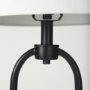 Picture of 69702 - Sarah 15.0L x 10.0W x 22.2H Arched Black Metal W/Marble Cube and White Shade Table Lamp