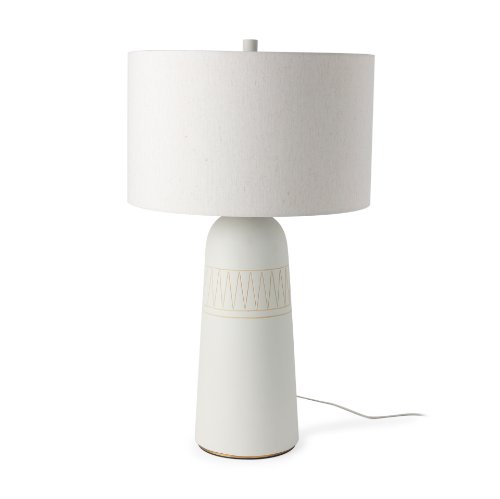 Picture of 69789 - Javier 18.0L x 18.0W x 30.75H Light Base W/Cream Shade Table Lamp