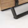 Picture of 53085 - Benk Wood and Black Metal Five Cup Candle Holder 