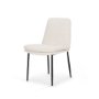 70261 - Eve Dining Chair w/ Cream Boucle Fabric & Matte Black Metal