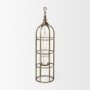 Picture of 67697 - Gerson I Large Cage-Style Gold Metal Candle Holder Lantern