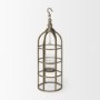 Picture of 67698 - Gerson II Small Cage-Style Gold Metal Candle Holder Lantern 