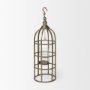 Picture of 67698 - Gerson II Small Cage-Style Gold Metal Candle Holder Lantern 