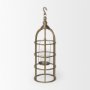 Picture of 67698 - Gerson II Small Cage-Style Gold Metal Candle Holder Lantern 