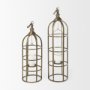 Picture of 67698 - Gerson II Small Cage-Style Gold Metal Candle Holder Lantern 