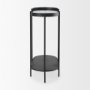 Picture of 70104 - Booker Black Metal W/Tinted Glass Top Accent Table