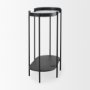 Picture of 70104 - Booker Black Metal W/Tinted Glass Top Accent Table