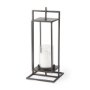 Picture of 68439 - Albus II Small Black Metal Rectangular Table Candle Holder 