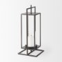 Picture of 68439 - Albus II Small Black Metal Rectangular Table Candle Holder 