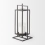 Picture of 68439 - Albus II Small Black Metal Rectangular Table Candle Holder 