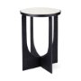 Picture of 69673 - Preston 23"H White Marble Top w/ Matte Black Metal Accent Table 