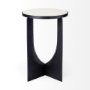 Picture of 69673 - Preston 23"H White Marble Top w/ Matte Black Metal Accent Table 