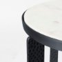 Picture of 69673 - Preston 23"H White Marble Top w/ Matte Black Metal Accent Table 