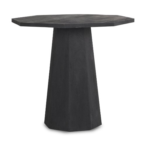70165-AB - Maxine Hexagonal Black Wood Foyer Table