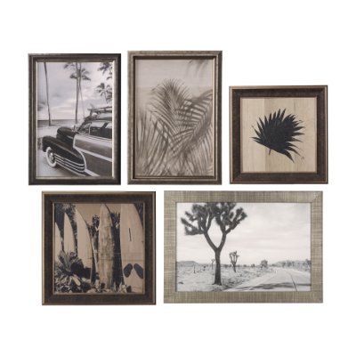 14357 - Surf Fence by Mercana Studio a Hand Embellished Textured Framed Art Print