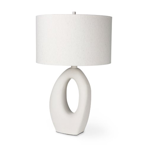 Picture of 69790 - Tao 20.0L x 20.0W x 33.0H Cream Base W/White Shade Table Lamp