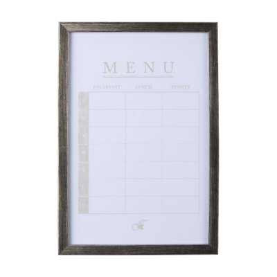 14390 - MENU I by Mercana Studio a Hand Embellished Textured Framed Art Print Matted under Glass