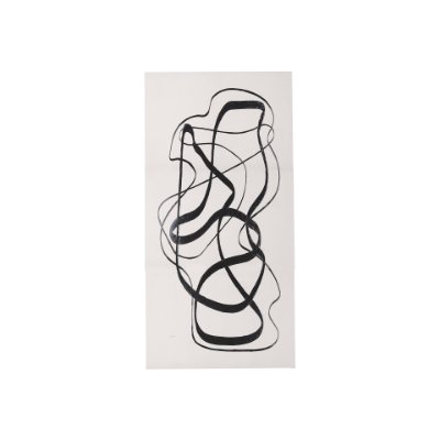 Picture of 102252-S - Free Lines Creamy by Mercana Studio a Hand Embellished Textured Canvas