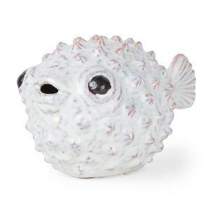 Picture of 68019 - Spike II (Large) 10L x 6W Off-White Ceramic Puffer Fish