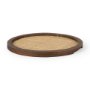 Picture of 70136 - Silas Cane and Medium Brown Wood Round Tray