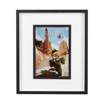 14329 - Utah Go USA (M) by Mercana Studio a Framed Art Print Matted under Glass