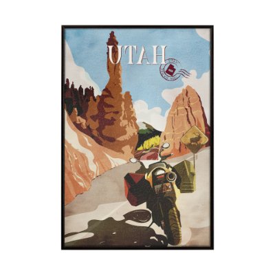 14330 - Utah Go USA (SM) by Mercana Studio a Hand Embellished Decograph Framed Art Print
