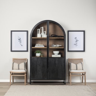 69829 - Wynn Fabric W/Brown Wood Dining Chair