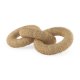 70127 - Alize Jute Wrapped Solid Wood Circular Chain Link Decorative Object