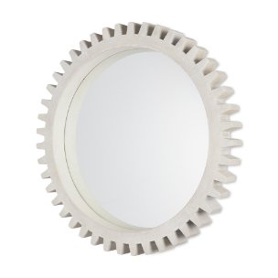 Picture of 37246 - Sundance Cog 35.5" Round Whitewashed Wood Frame Mirror