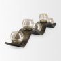 Picture of 53060 - Lux Copper Metal Five Hurricane Glass Holder Table Candle Holder 