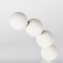 Picture of 68680 - Pontchartrain I (Small) 9L x 5W White Beaded Broken Sphere Decorative Object W/ Gold Base