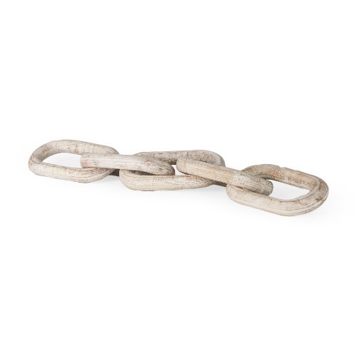 Picture of 69571 - Alix 29.0L x 5.0W x 5.0H Beige Wooden Link Chain Decorative Object