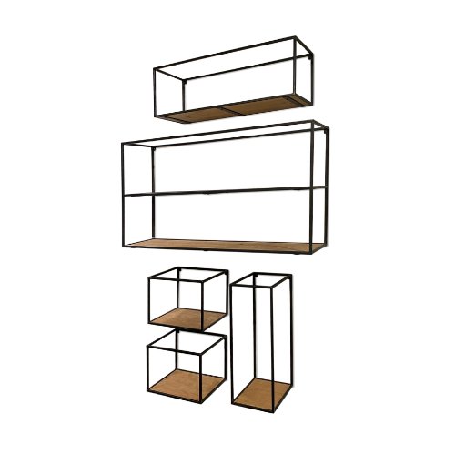 Picture of 70046 - Riaz Set of 5 Wood & Metal Shelves