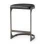 Picture of 69268 - Tyson 17L x 18W x 28H Black Leather W/ Metal Frame Counter Stool