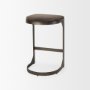 Picture of 69269 - Tyson 17L x 18W x 28H Brown/Gray Suede W/ Metal Frame Counter Stool