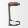 Picture of 69270 - Tyson 17L x 18W x 31H Brown Leather W/ Metal Frame Bar Stool