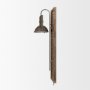 Picture of 65207 - Tiposo 15x53 Brown Wood Slated Body Copper Metal Light Wall Sconce