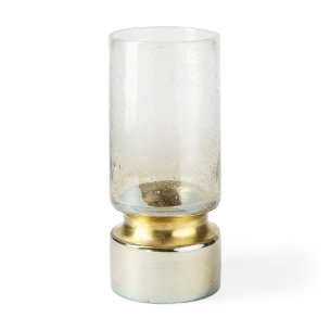 Picture of 67946 - Adriatic I Small Brushed Gold Metal Glass Vase