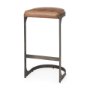 Picture of 69270 - Tyson 17L x 18W x 31H Brown Leather W/ Metal Frame Bar Stool