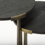 Picture of 69728 - Atticus Black Wood and Antiqued Gold Metal Nesting Accent Tables (Set of 2)