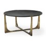 Picture of 69729 - Atticus Black Wood and Antiqued Gold Metal Coffee Table