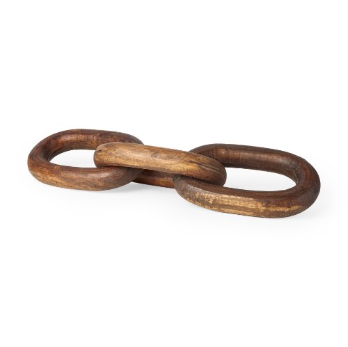 Picture of 70152 - Tayla Large Medium Brown Wood Chain Link