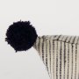 70063 - Krystal 18 x 18 Cream/Black Pom Pom Pillow Cover