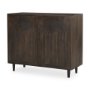 69953 - Tucker Dark Brown Wood w/ Carved Arch Pattern 2 Door Cabinet